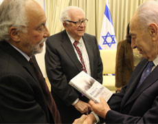 Israeli President accepts copy of “Ripples in Opperman’s Pond”